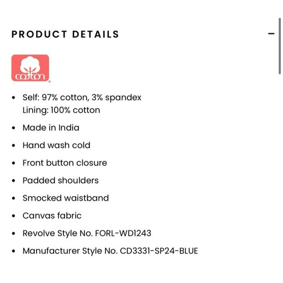 For Love and Lemons Blazer Mini Dress Blue and White Chantal Large - Picture 3 of 12